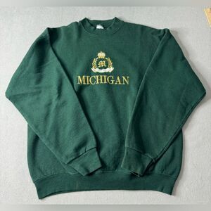Vintage embroidery  Sweatshirt Michigan Size XL made in USA